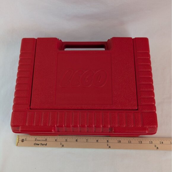 Vintage 1985 Lego Red Storage Container Carrying Bin Case 10x13x4 inch - Picture 7 of 9